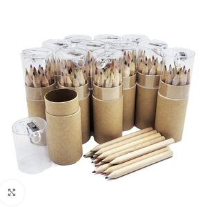 Set of Mini Colored Pencils in Tubes